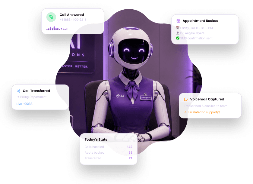 AI Virtual Receptionist Dashboard